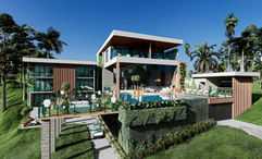 A rendering of the Casa Del Cielo, the 11,000-square-foot solar-powered villa opening May 1 at Surf Synergy in Costa Rica.