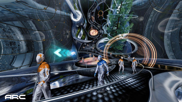 A rendering of what voyagers can expect to see under their VR headsets at Interstellar Arc.