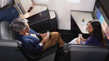 The new Polaris Studio seat configuration planned for United's upcoming 787-9 jets. Chief commercial officer Andrew Nocella said in making program changes to MileagePlus, members want "a first class seat or a Polaris seat ... as a reward."