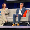 Celebrity Cruises president Laura Hodges Bethge and Royal Caribbean International CEO Michael Bayley at CruiseWorld.